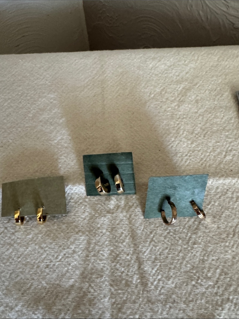Gold Tone Hoop Earrings Set - Tri Pair